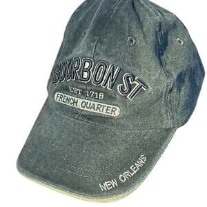 Bourbon St., French Quarter, New Orleans, cap, gray
